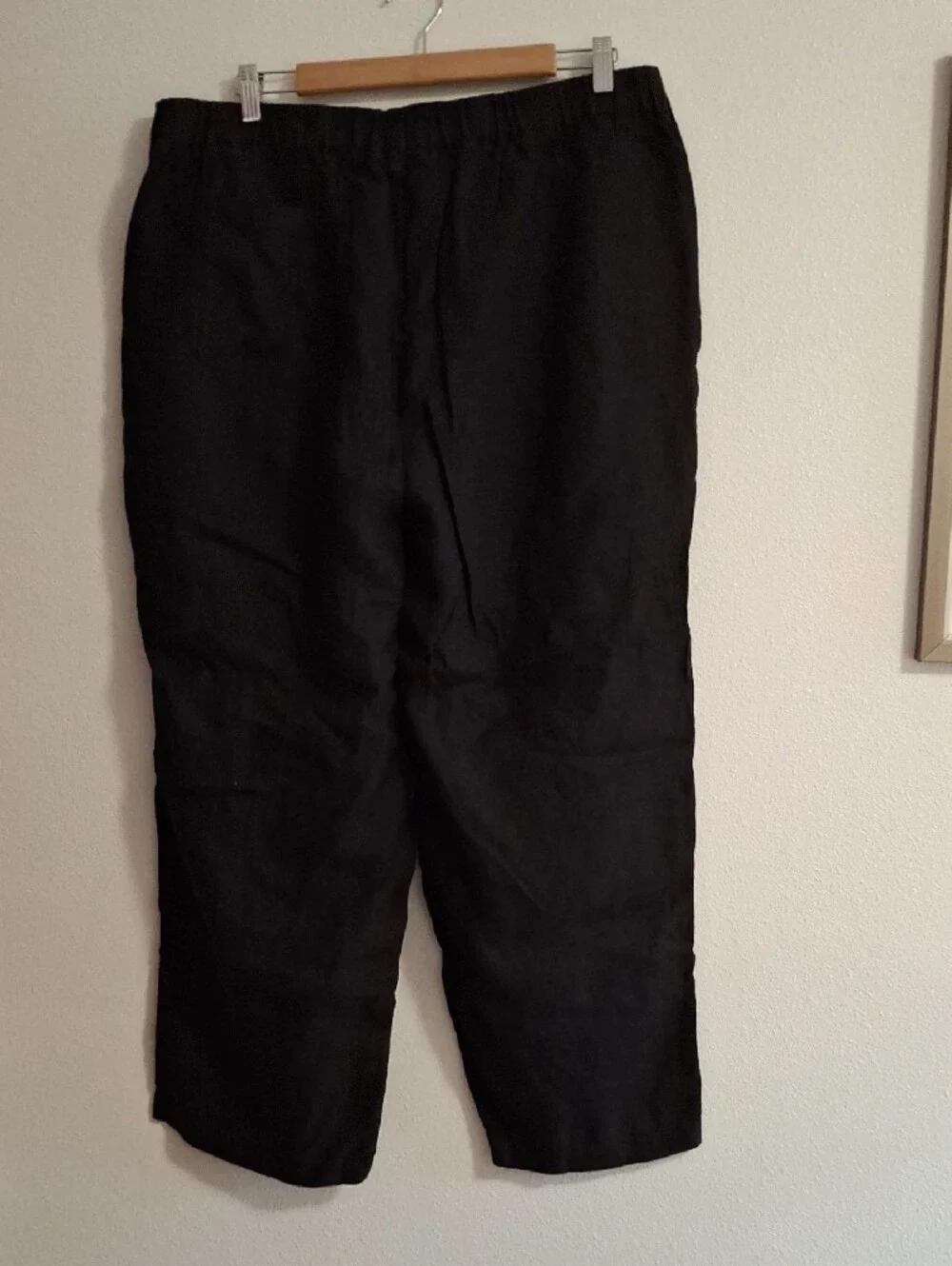 Quince 100% Linen Black Elastic-Waist Pant